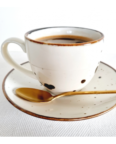 Fliżanka Alumina Cottage Cream 200 ml - kremowa z nakrapianiem